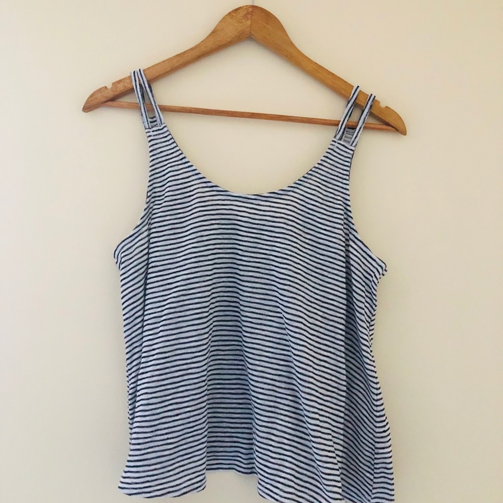 Black and white striped tank top